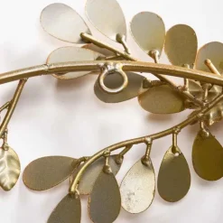 Gold Finish Recycled Metal Leaf Wreath
