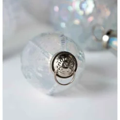 Hand-Blown Luster Glass Ornament Box, Set of 9
