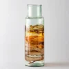 Hand-Blown Recycled Amber Glass Vase, 17.75"H