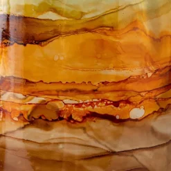 Hand-Blown Recycled Amber Vase, 11
