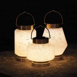 Hand-blown Solar Boater Lantern - Cylinder