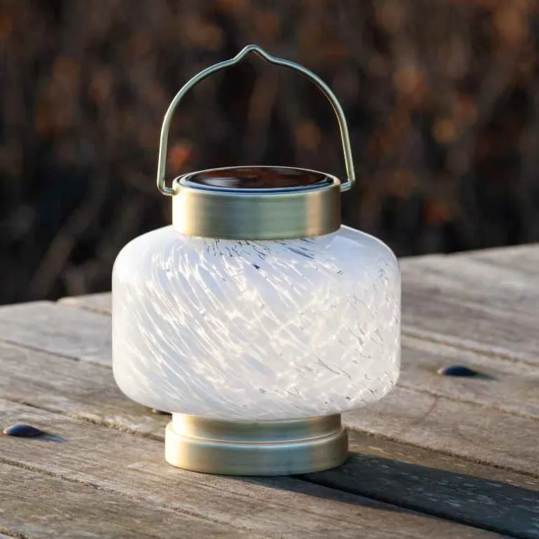 Hand-blown Solar Boater Lantern - Square