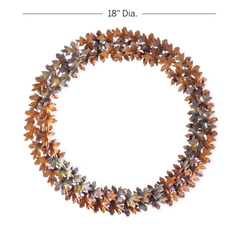 Handcrafted Autumnal Metal Leaf Wreath