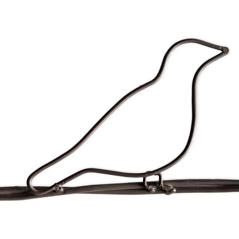 Handcrafted Metal and Capiz Birds on a Wire Wall Art