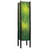 Handcrafted Rattan and Cocoa Leaves Floor Lamp - Green