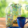 Handcrafted Recycled Glass Confetti Pitcher