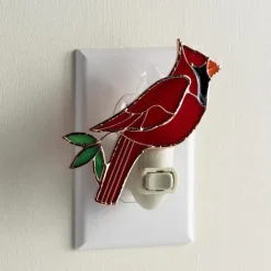 Handcrafted Stained Glass Cardinal Nightlight