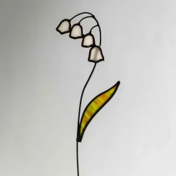 Handcrafted Stained Glass Flower Stakes - Birth Month - May
