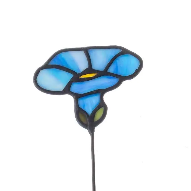 Handcrafted Stained Glass Flower Stakes - Birth Month - September