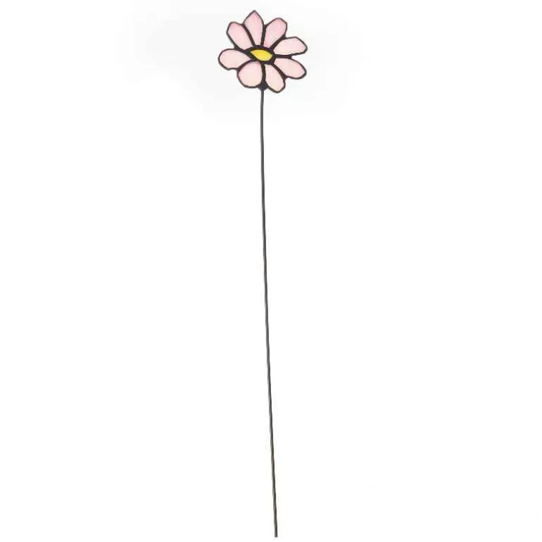 Handcrafted Stained Glass Flower Stakes - Birth Month - October
