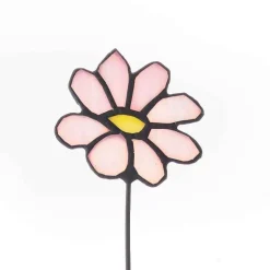 Handcrafted Stained Glass Flower Stakes - Birth Month - October