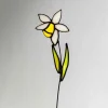 Handcrafted Stained Glass Flower Stakes - Birth Month - December
