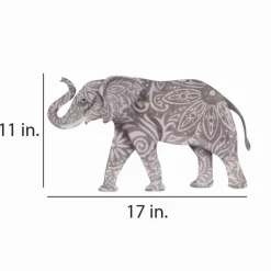 Hand-Painted Metal and Capiz Elephant Wall Art