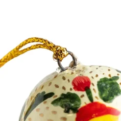 Hand-Painted Paper Mache Ornaments, Set of 24