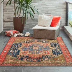 Heriz Indoor/Outdoor Rug Brick Red