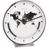 Hermle World Time Zone Table Clock - Nickel