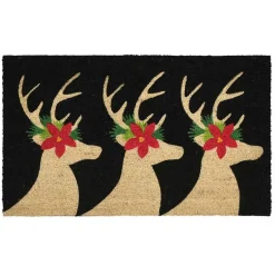 Holiday Reindeer Coir Doormat