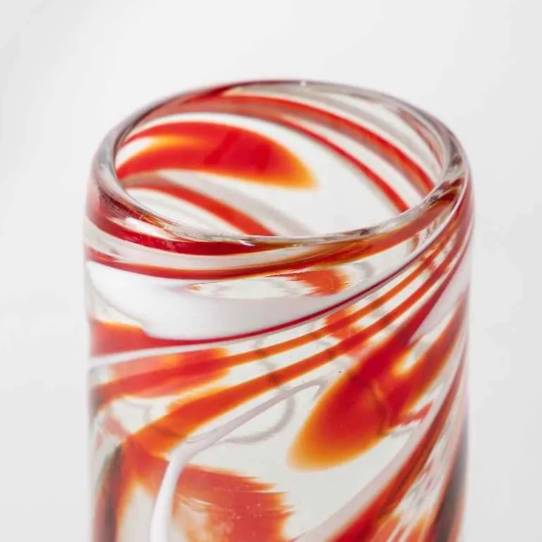 Holiday Swirl Recycled Glass Pints, Set of 4