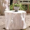 Indoor/ Outdoor Cast Log Coffee Table (stone)