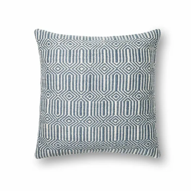 Indoor/Outdoor Colorful Pillow, 22" sq. - Blue