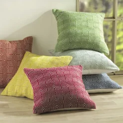 Indoor/Outdoor Colorful Pillow, 22" sq. - Blue