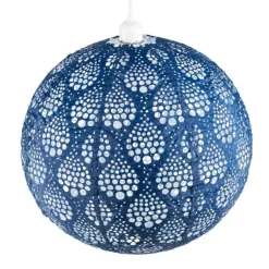 Indoor / Outdoor Dewdrop Pendant Lamp, 18"Dia. - Blue