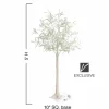 Indoor/ Outdoor Faux Lighted Olive Tree, 5' - White
