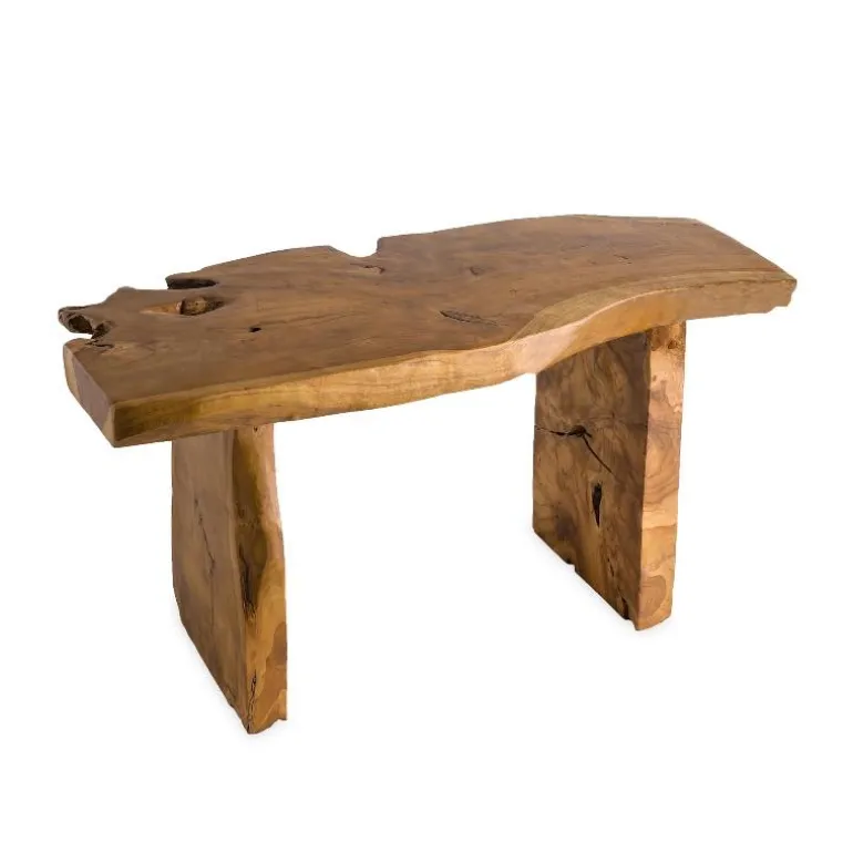 Indoor/Outdoor Live Edge Teak Bench