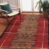 Indoor/ Outdoor Marina Tribal Stripe Red Rug, 5' x 7'