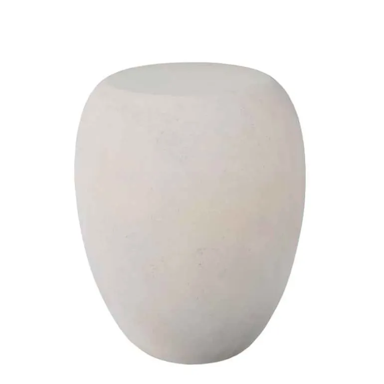 Indoor/ Outdoor River Stone Cast Side Table (stone)