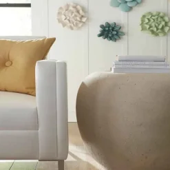 Indoor/ Outdoor River Stone Cast Side Table (stone)