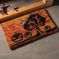 Jack-O-Lantern Trio Coir Mat