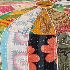 Kantha Pouf Tea Table