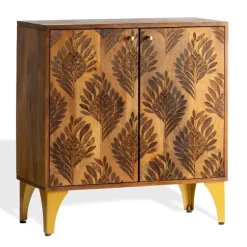 Laser Engraved Feather Cabinet