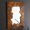Live Edge Teak Wood Framed Mirror