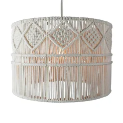 Macrame Drum Pendant