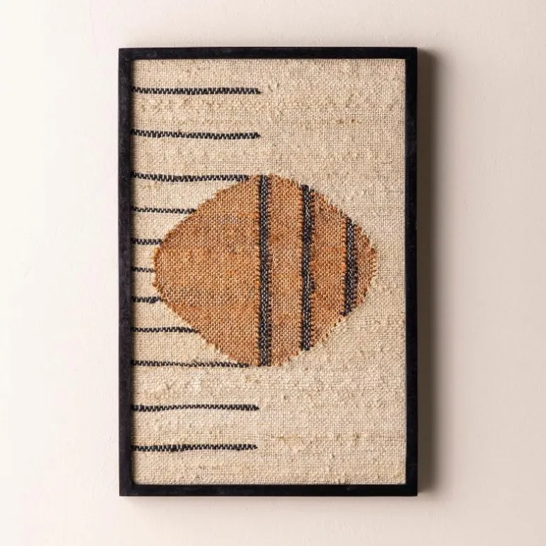Mana Woven Wall Art, Circle Next To Lines