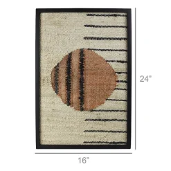 Mana Woven Wall Art, Circle Next To Lines