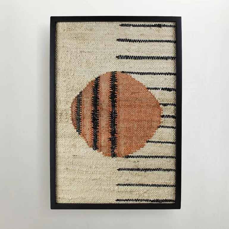 Mana Woven Wall Art, Circle Next To Lines