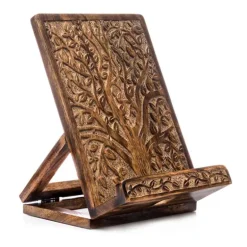 Mango Wood Tree of Life Tablet/Book Holder