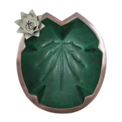 Metal Lily Pad Birdbath with Garden Stake