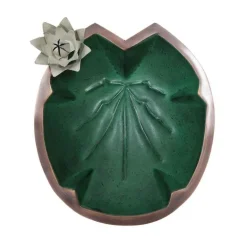 Metal Lily Pad Birdbath with Tripod Stand