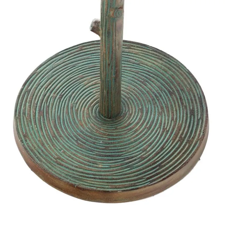 Metal Tree Branch-Inspired Coat Rack with Patina Finish