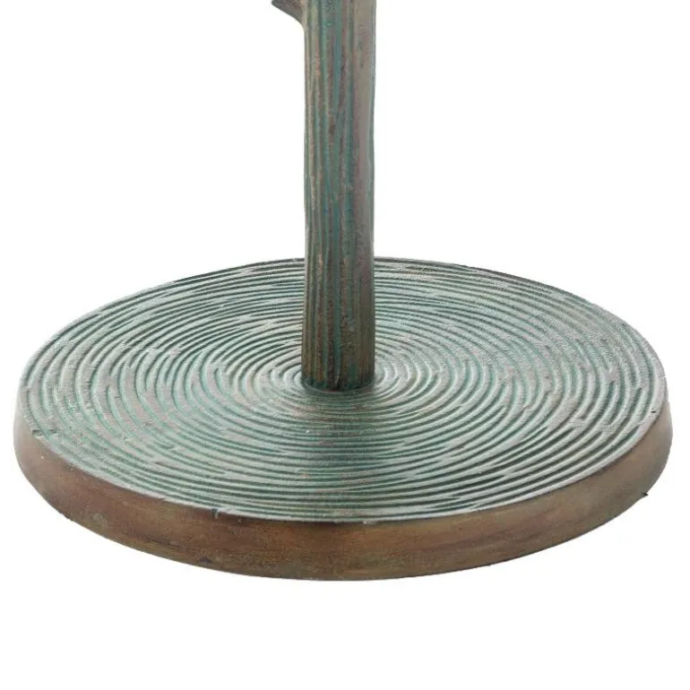 Metal Tree Branch-Inspired Coat Rack with Patina Finish