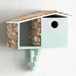 Mid-Mod Stone Bird House