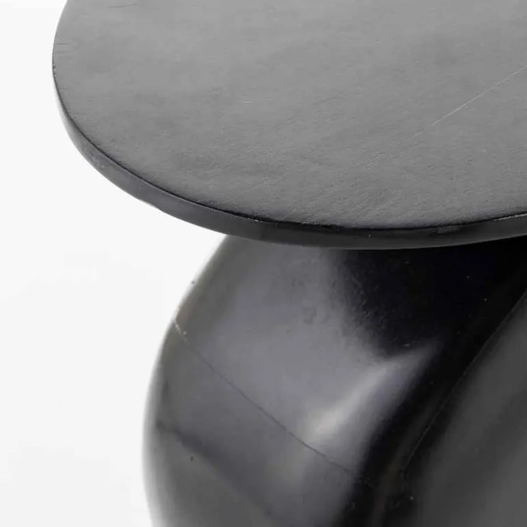 Modern Black Pebble Side Table