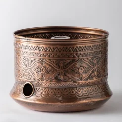 Moroccan Embossed Copper-Finished Hose Pot