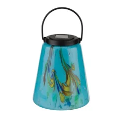 Murano Hanging Solar Lantern - Blue