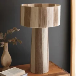 Natural and Khaki Jute Table Lamp