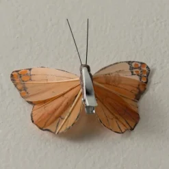 Natural Feather Butterflies, Set of 8